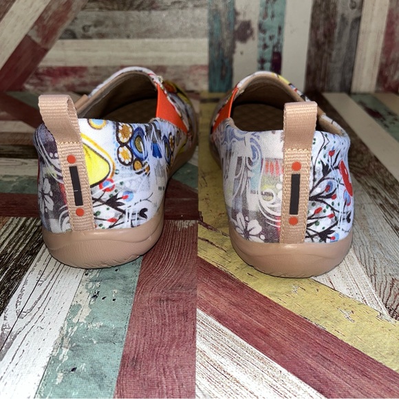 UIN Cheer Up Kitty Cat Slip On Toledo Loafers Shoes Canvas Loose Toe Box EUC 7.5 - Picture 8 of 15